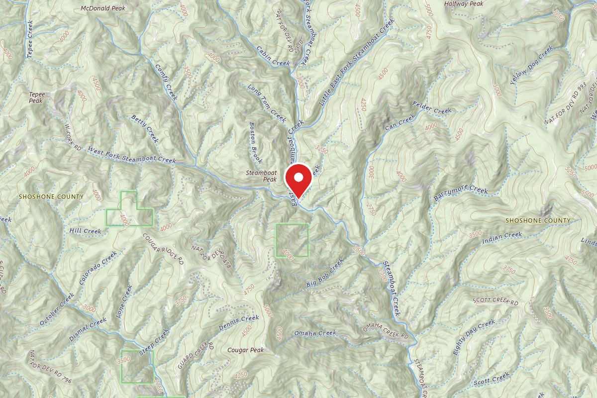 Idaho Panhandle Dispersed Campsite FIRE PREV. DISP. SITE #106B