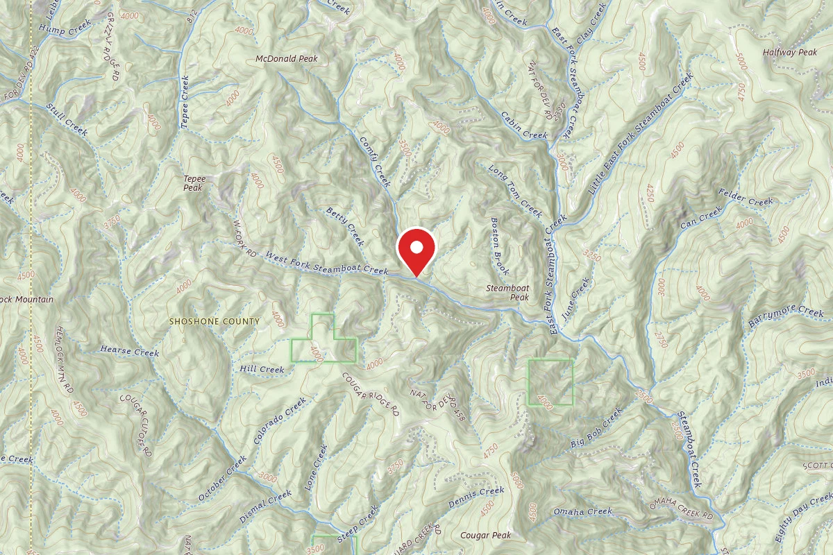 Idaho Panhandle Dispersed Campsite FIRE PREV. DISP. SITE #109