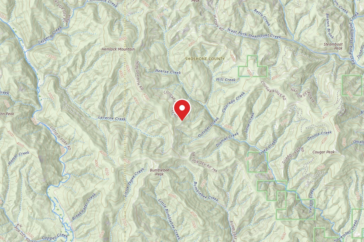 Idaho Panhandle Dispersed Campsite 409 MM 14.3