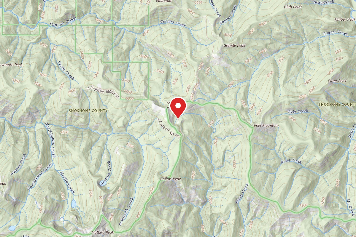 Idaho Panhandle Dispersed Campsite RD 201 MI 42.4
