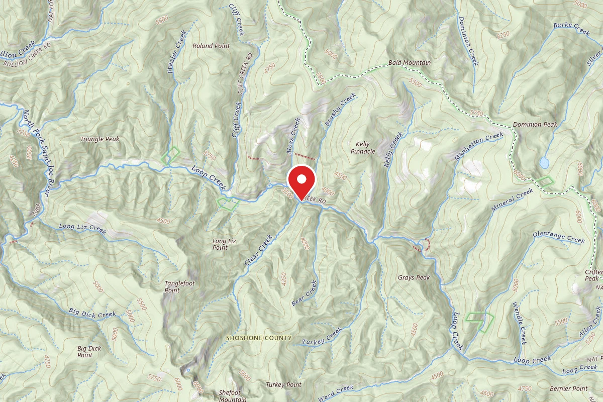 Idaho Panhandle Dispersed Campsite RD 326 MI 5.1