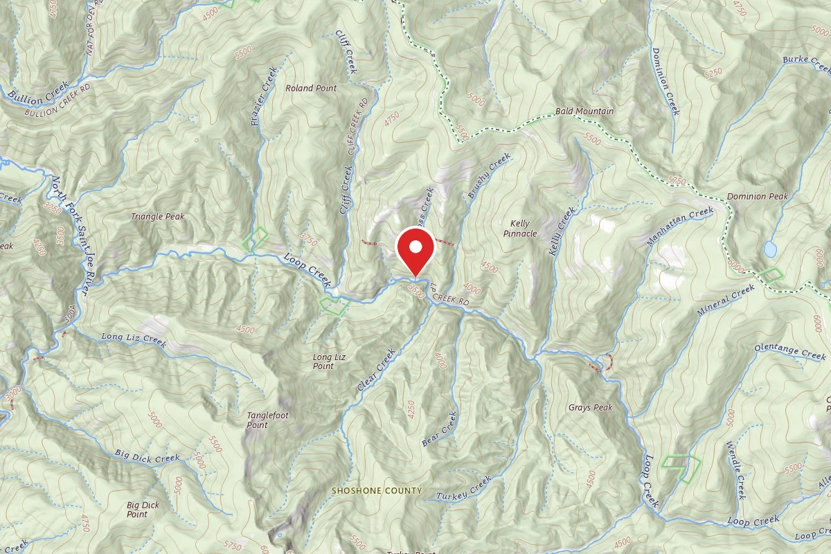 Idaho Panhandle Dispersed Campsite RD 326 MI 4.6