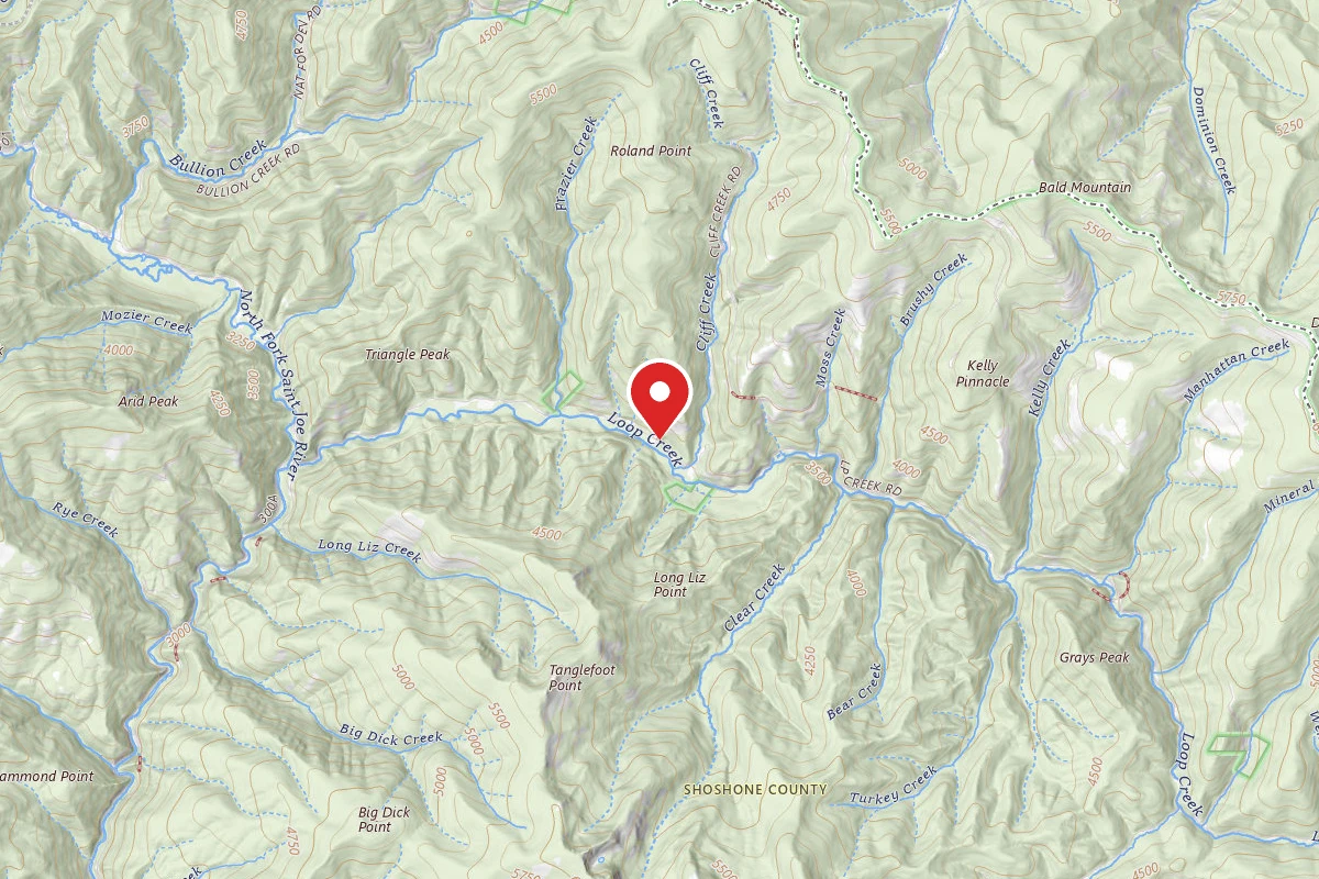 Idaho Panhandle Dispersed Campsite RD 326 MI 3.2