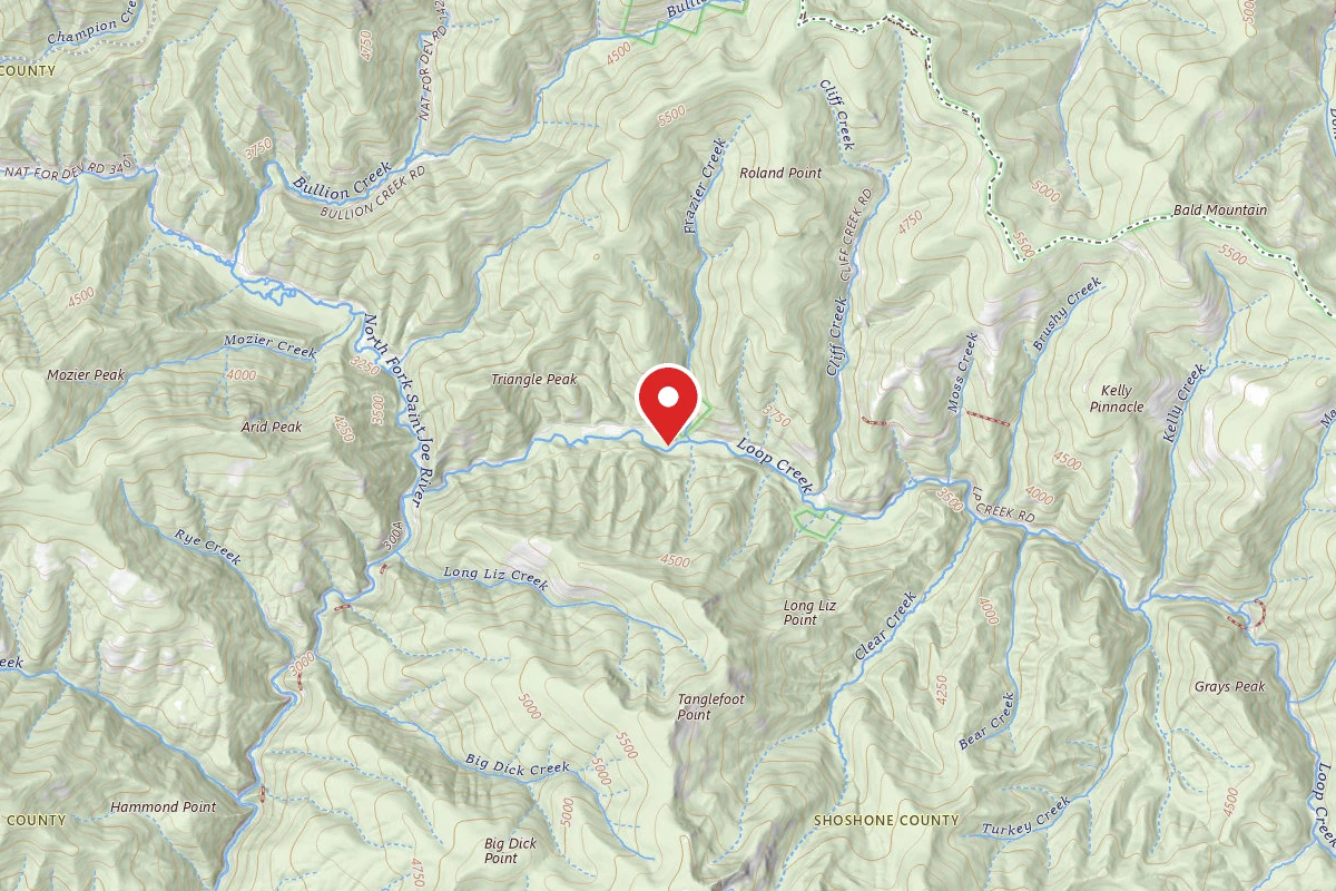 Idaho Panhandle Dispersed Campsite RD 326 MI 2.1 SITE B