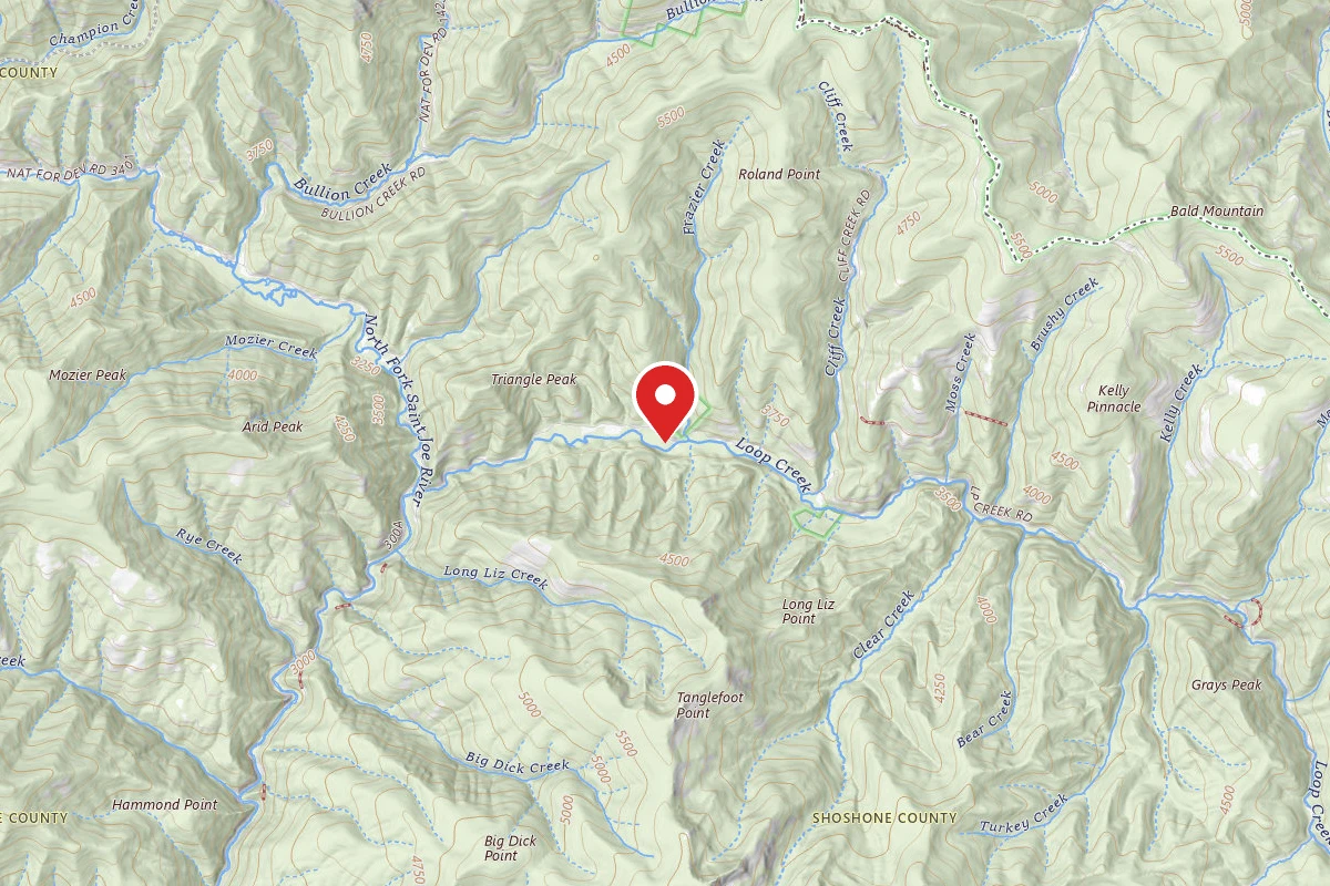 Idaho Panhandle Dispersed Campsite RD 326 MI 2.1 SITE C