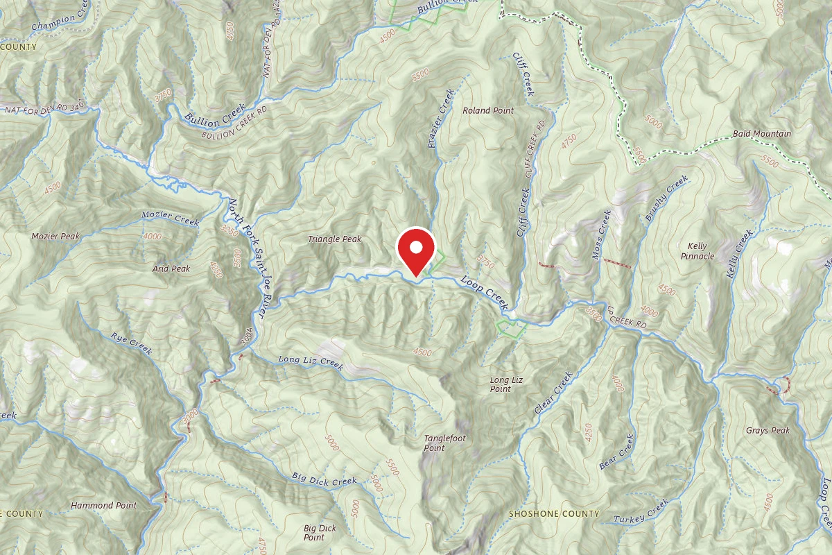 Idaho Panhandle Dispersed Campsite RD 326 MI 2.1 SITE D