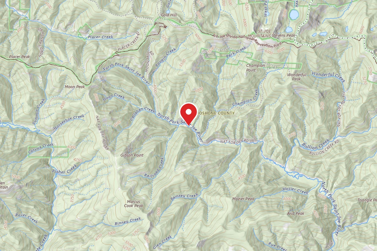 Idaho Panhandle Dispersed Campsite RD 456 MI 15.4