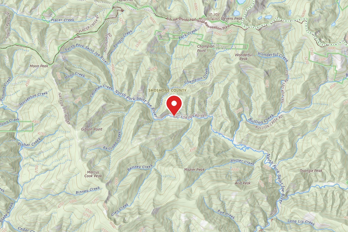 Idaho Panhandle Dispersed Campsite RD 456 MI 14.2