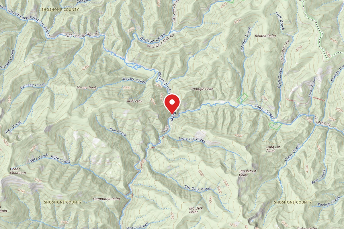 Idaho Panhandle Dispersed Campsite RD 1997 MI 6.1