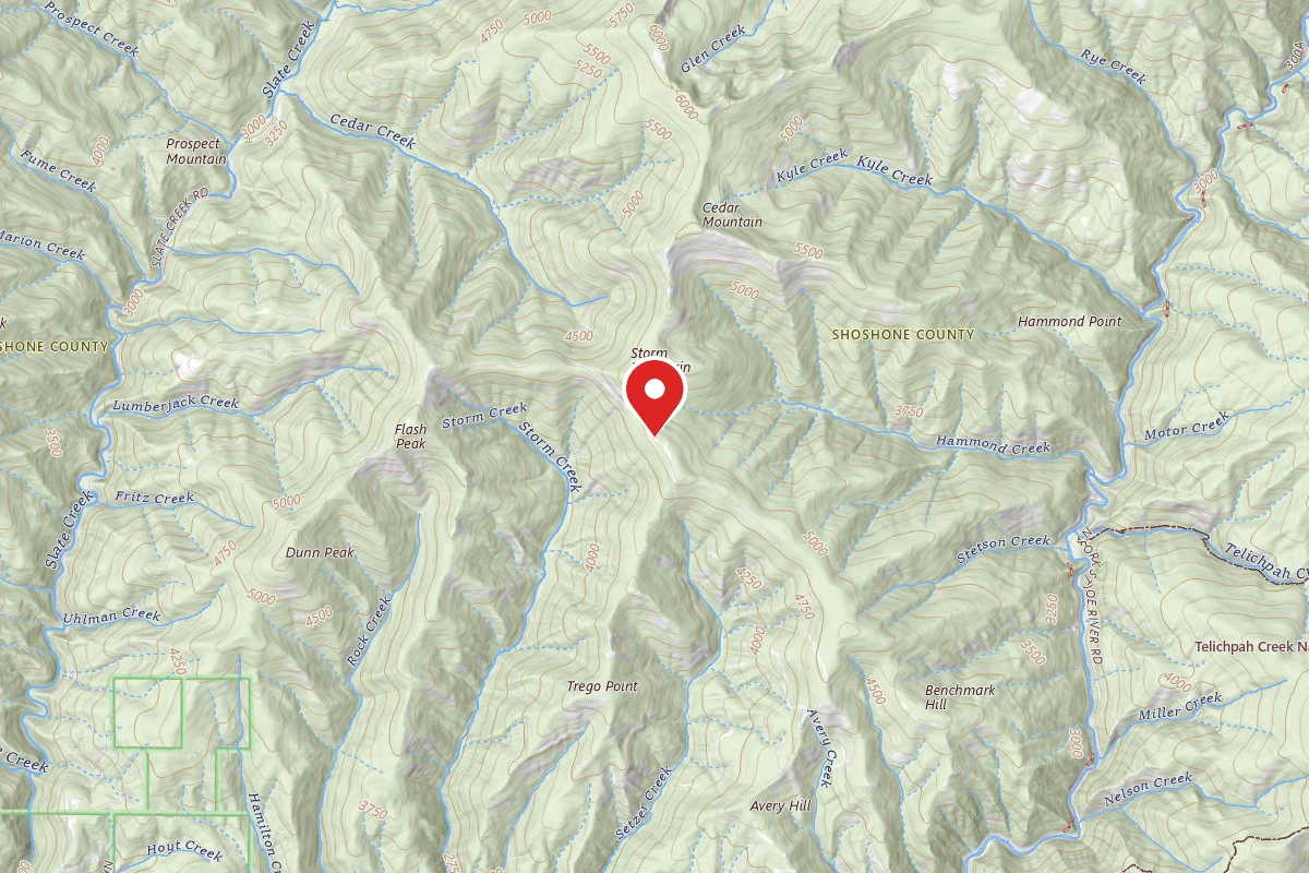 Idaho Panhandle Dispersed Campsite RD 1934 MI 7.9