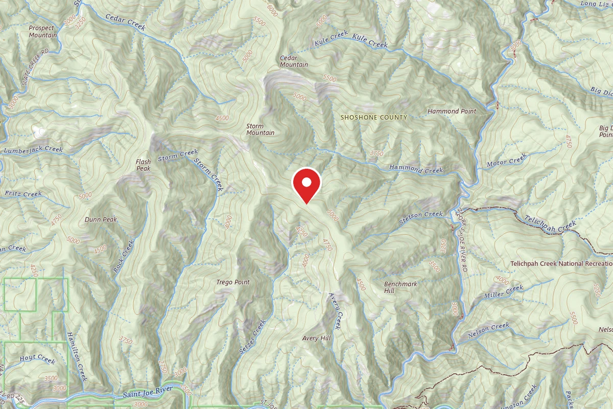 Idaho Panhandle Dispersed Campsite RD 1934 MI 7.2