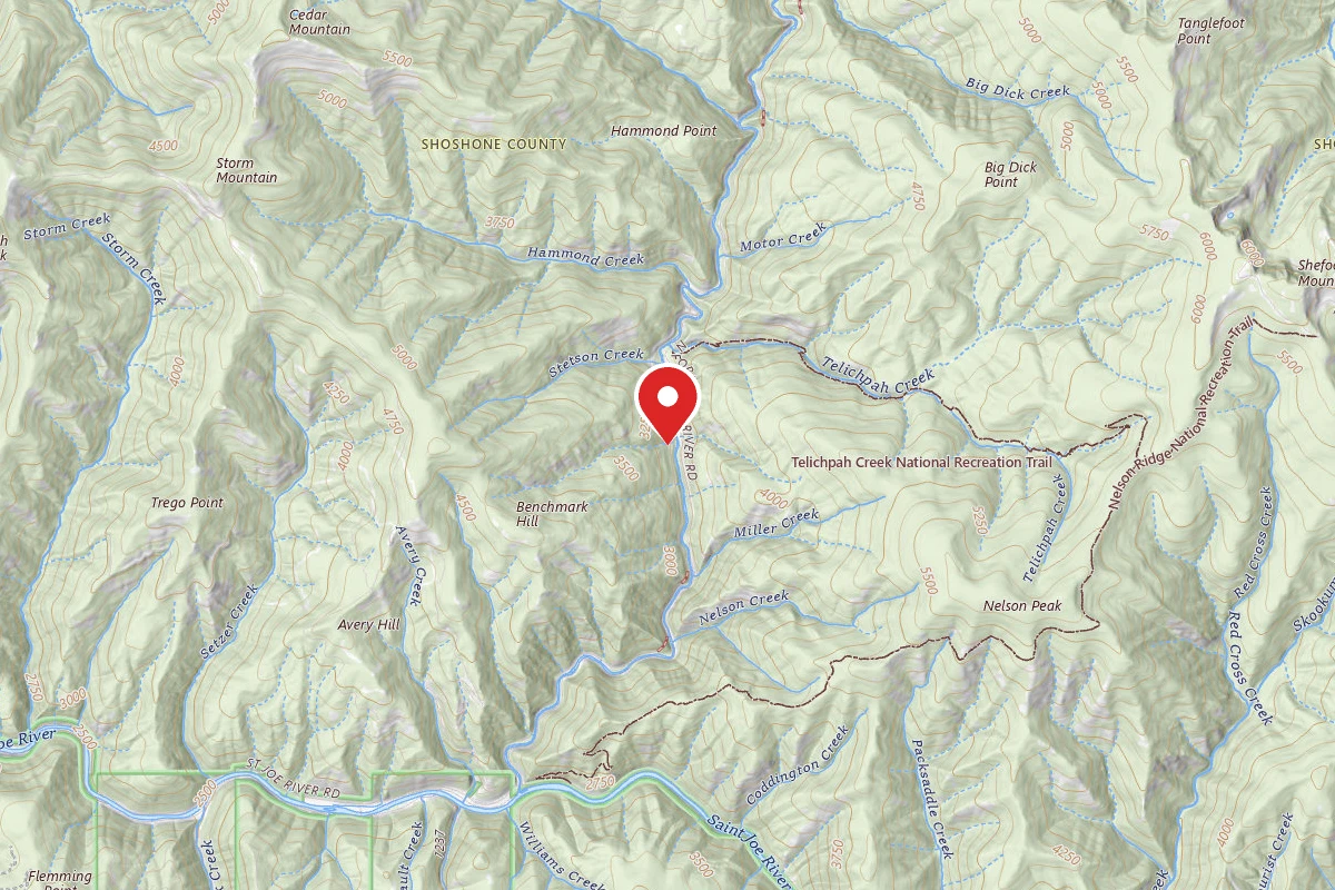 Idaho Panhandle Dispersed Campsite RD 456 MI 3.4
