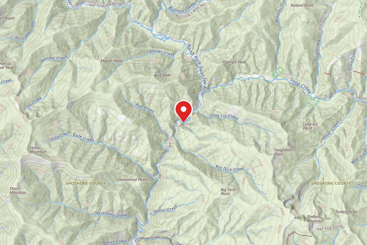 Idaho Panhandle Dispersed Campsite RD 1997 MI 4.9