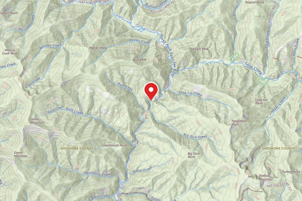 Idaho Panhandle Dispersed Campsite RD 1997 MI 4.6