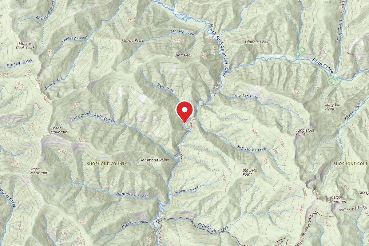 Idaho Panhandle Dispersed Campsite RD 1997 MI 3.9