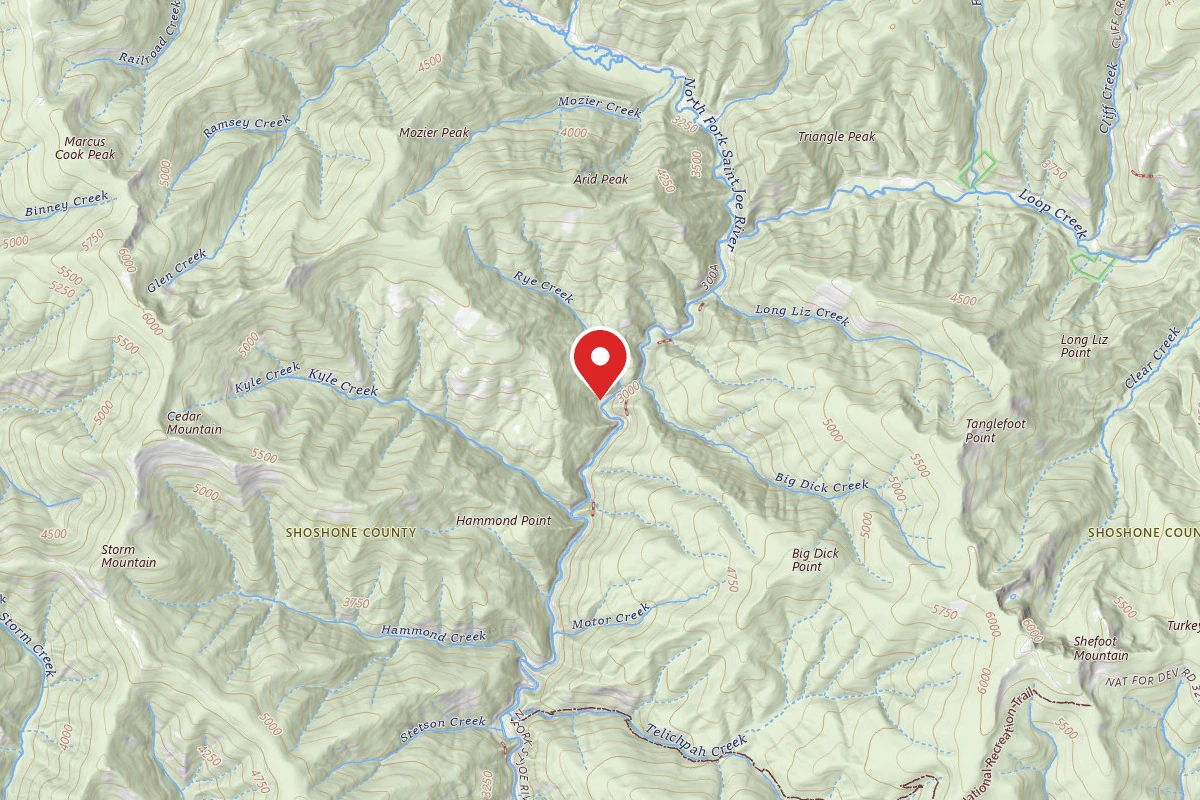 Idaho Panhandle Dispersed Campsite RD 1997 MI 3.9