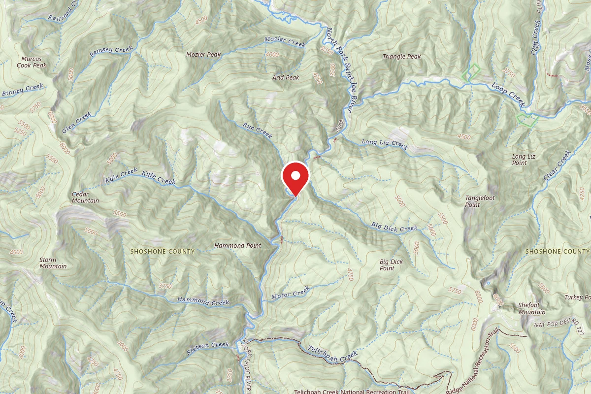 Idaho Panhandle Dispersed Campsite RD 1997 MI 3.6