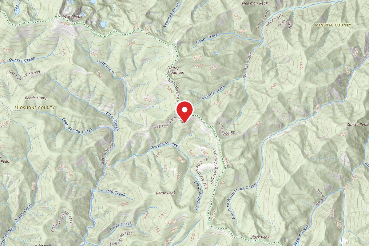 Idaho Panhandle Dispersed Campsite FH-50 MI 88.3