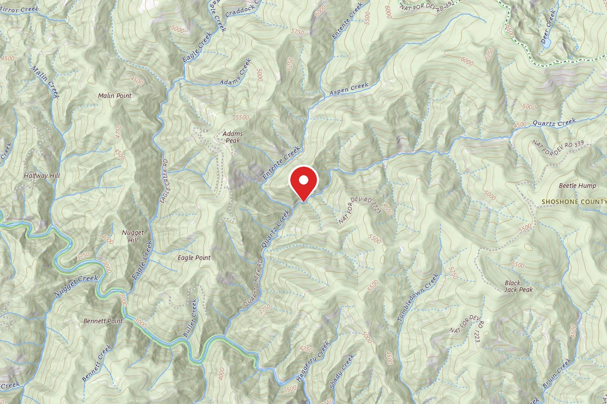 Idaho Panhandle Dispersed Campsite RD 339 MI 2.8
