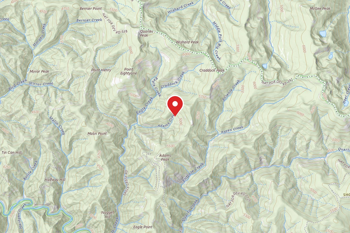 Idaho Panhandle Dispersed Campsite RD 1214 MI 8.2