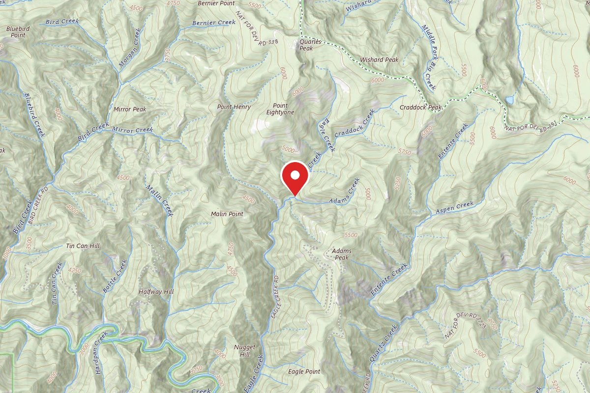 Idaho Panhandle Dispersed Campsite RD 1214 MI 4.2