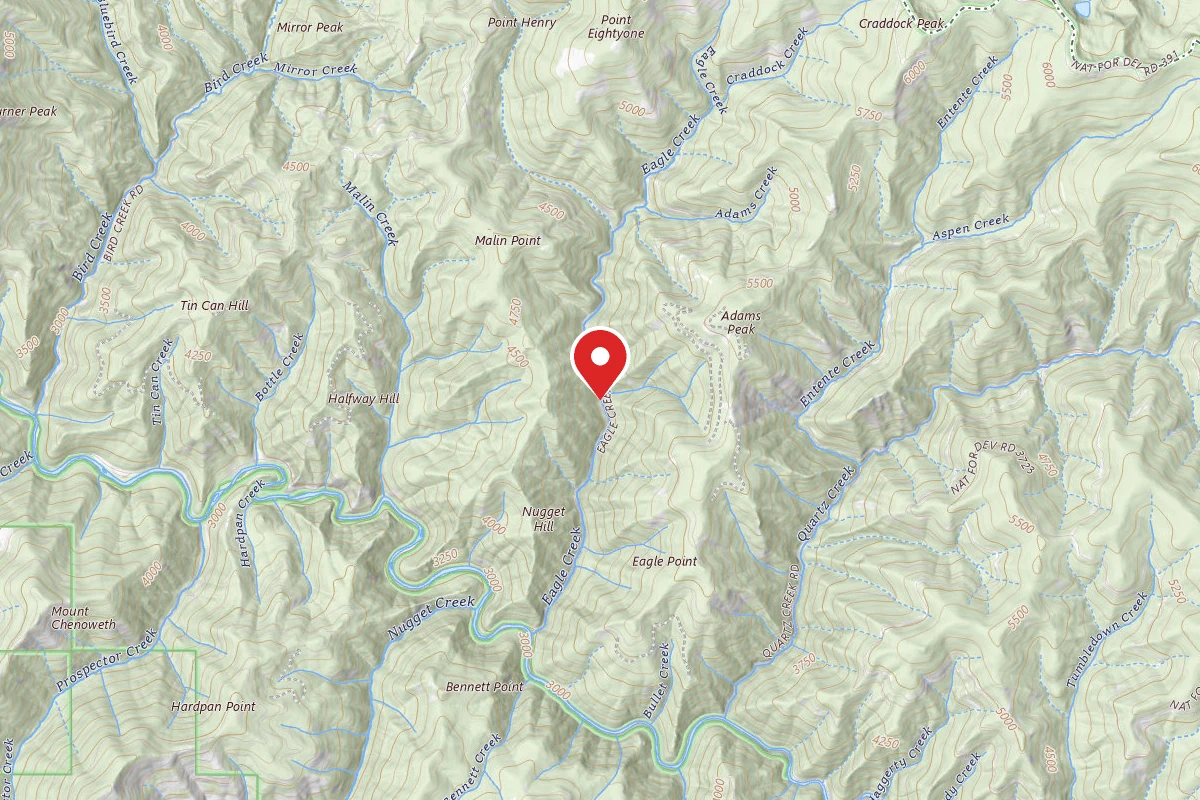 Idaho Panhandle Dispersed Campsite RD 1214 MI 2.1