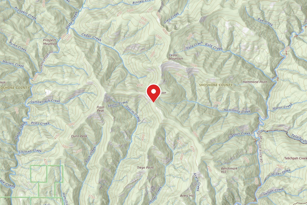 Idaho Panhandle Dispersed Campsite TRAIL 9 TRAILHEAD