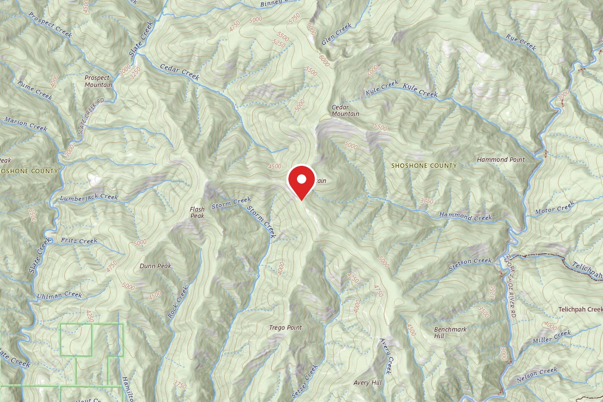 Idaho Panhandle Dispersed Campsite RD 1934 MI 8.0