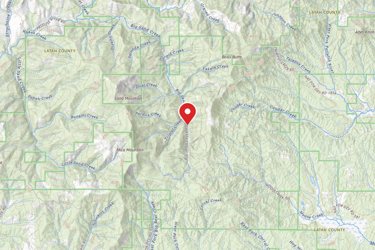Nez Perce-Clearwater Dispersed Campsite PAL3299RD-001