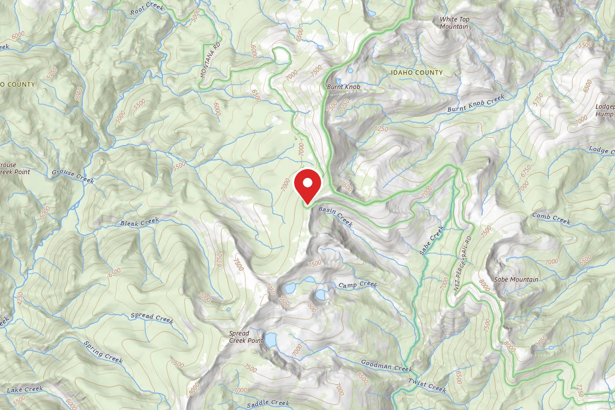 Nez Perce-Clearwater Dispersed Campsite RR468RD-012