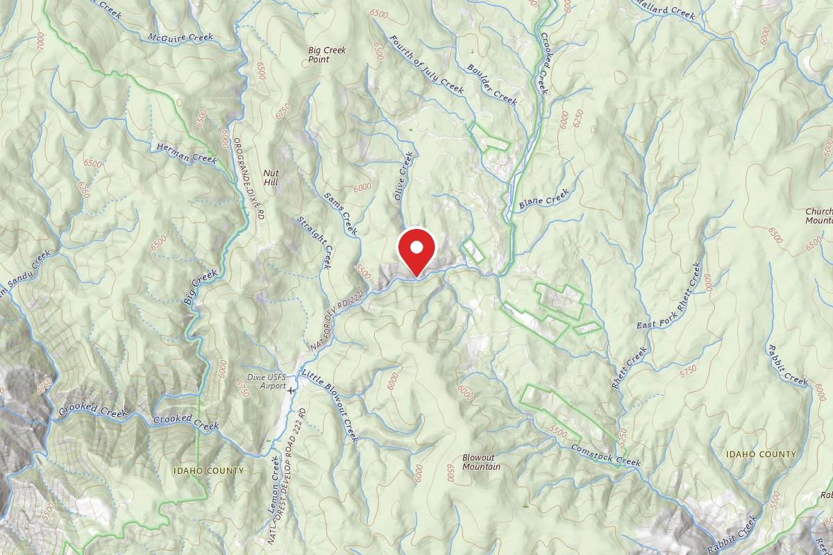 Nez Perce-Clearwater Dispersed Campsite RR222RD-013