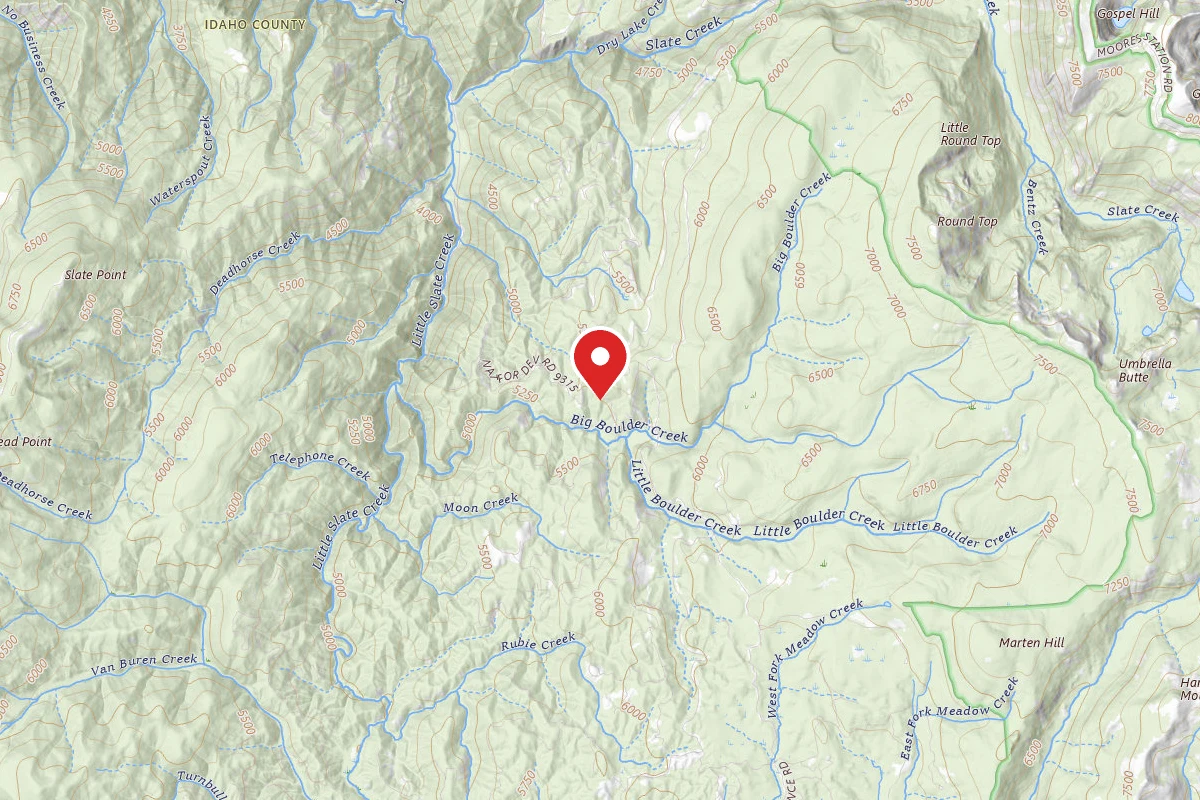 Nez Perce-Clearwater Dispersed Campsite SR221RD-013
