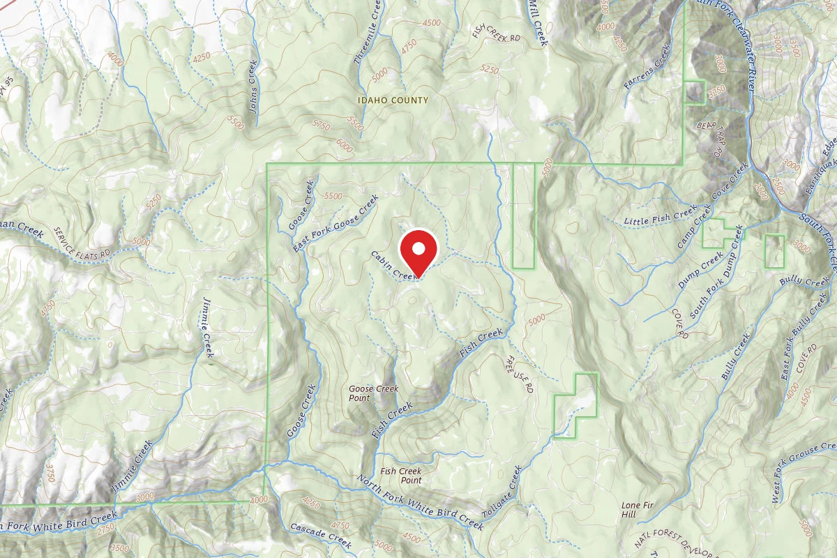 Nez Perce-Clearwater Dispersed Campsite CW2000RD-001