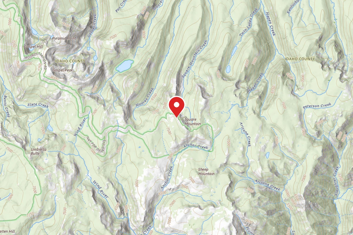 Nez Perce-Clearwater Dispersed Campsite SR444RD-021
