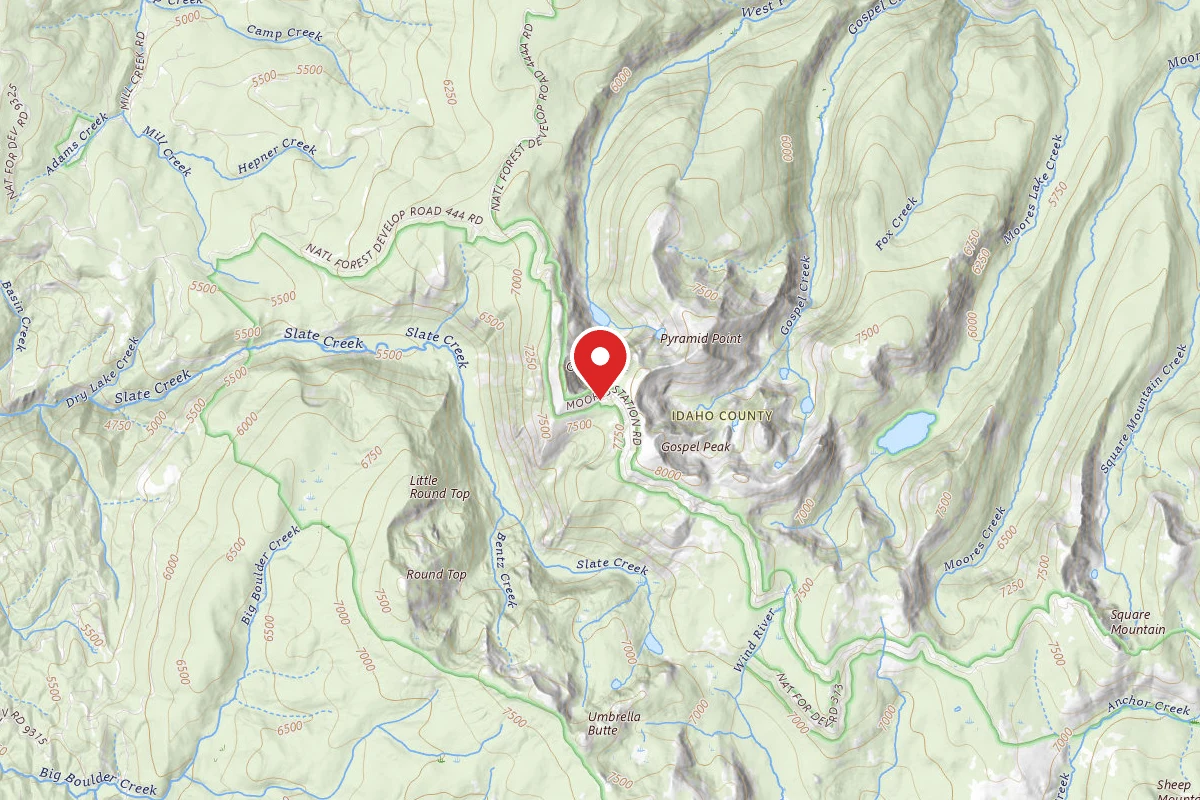 Nez Perce-Clearwater Dispersed Campsite SR444RD-010