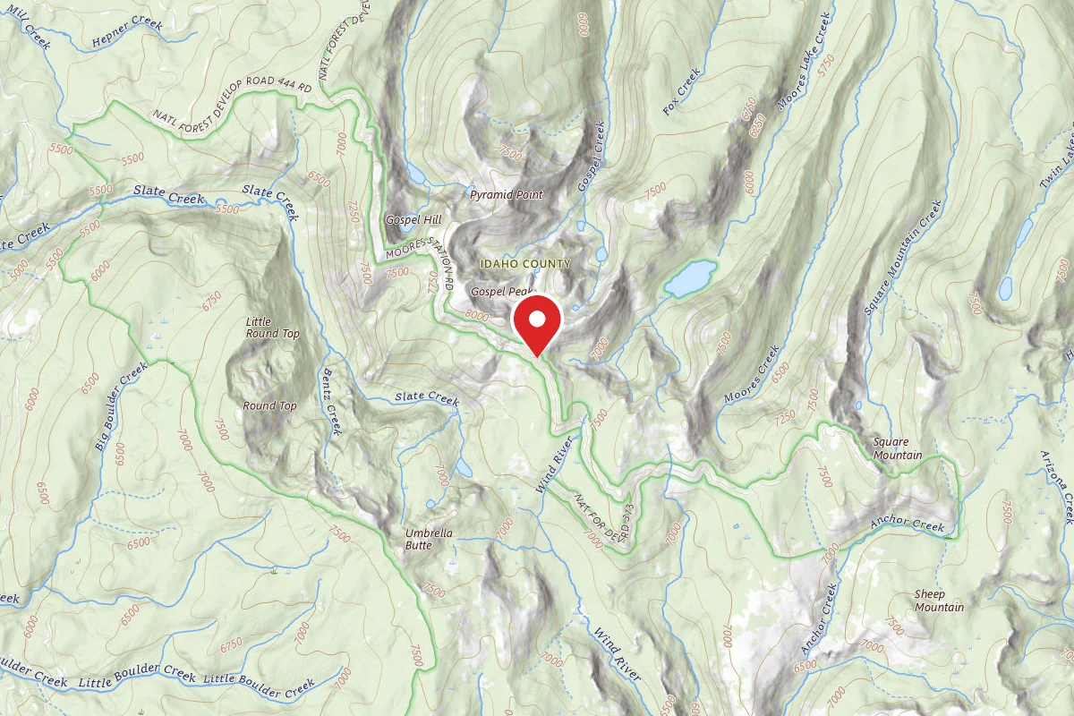 Nez Perce-Clearwater Dispersed Campsite SR444RD-013
