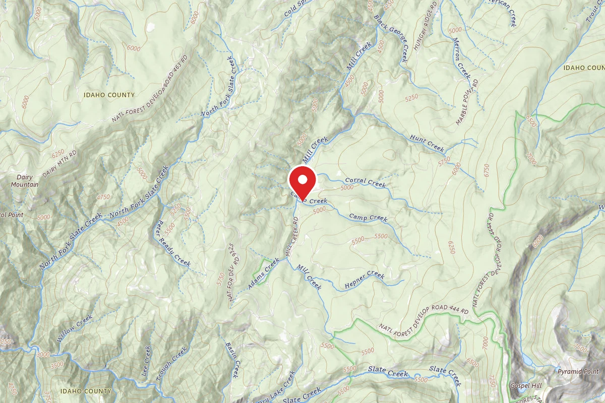 Nez Perce-Clearwater Dispersed Campsite SR309RD-001