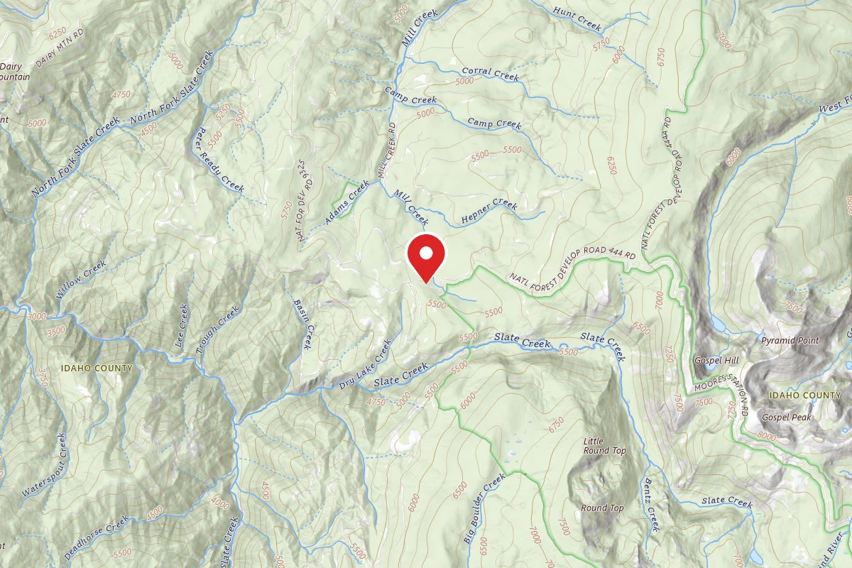 Nez Perce-Clearwater Dispersed Campsite SR444RD-002B