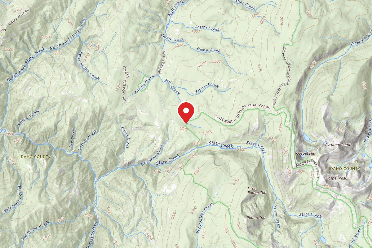 Nez Perce-Clearwater Dispersed Campsite SR444RD-003