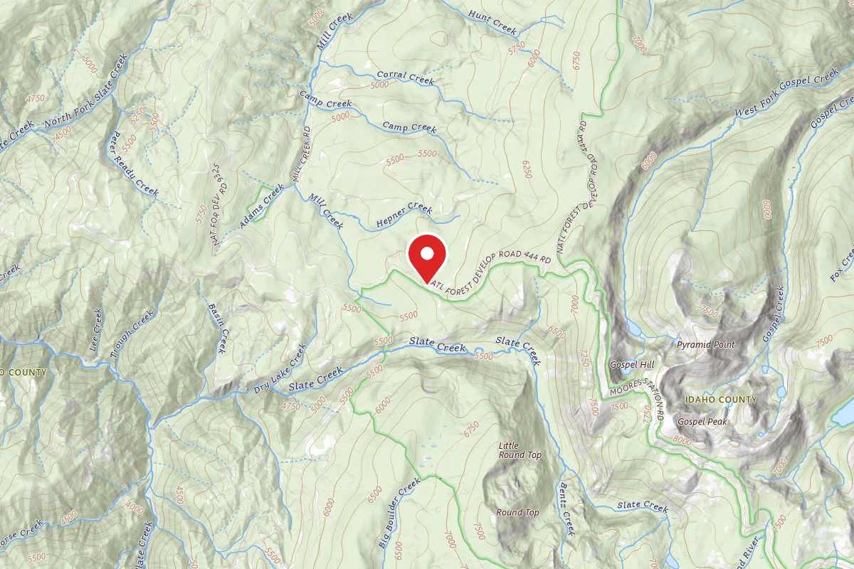 Nez Perce-Clearwater Dispersed Campsite SR444RD-005