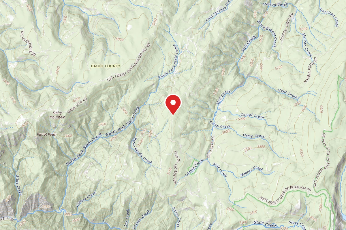 Nez Perce-Clearwater Dispersed Campsite SR221RD-017