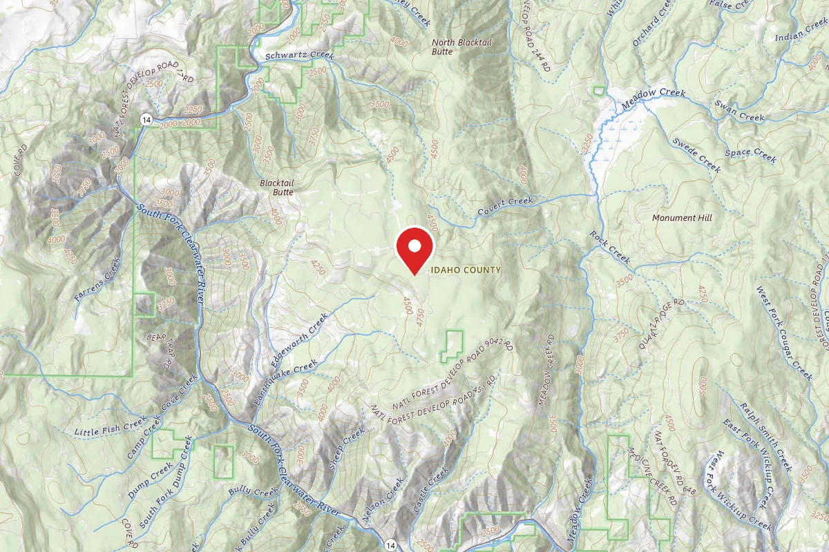 Nez Perce-Clearwater Dispersed Campsite CW451F1RD-001