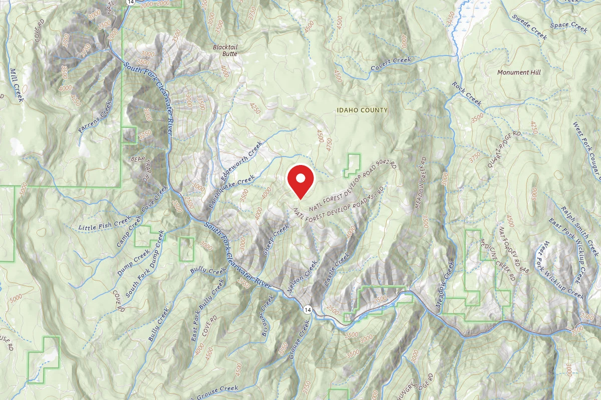 Nez Perce-Clearwater Dispersed Campsite CW451RD-004