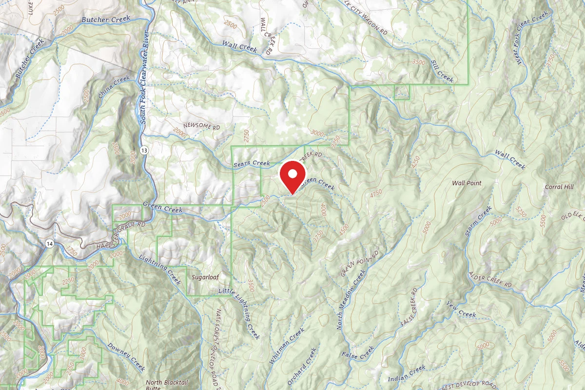 Nez Perce-Clearwater Dispersed Campsite CW1106RD-002