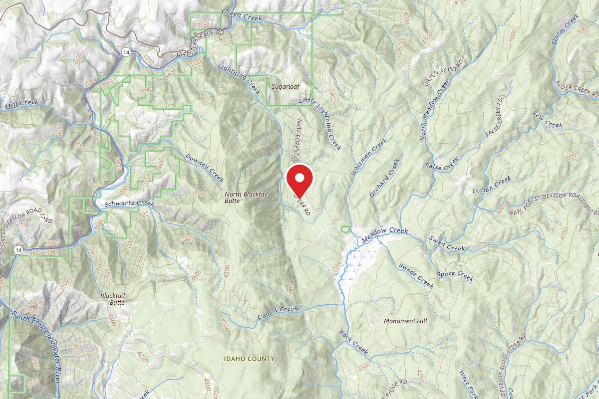 Nez Perce-Clearwater Dispersed Campsite CW244RD-001