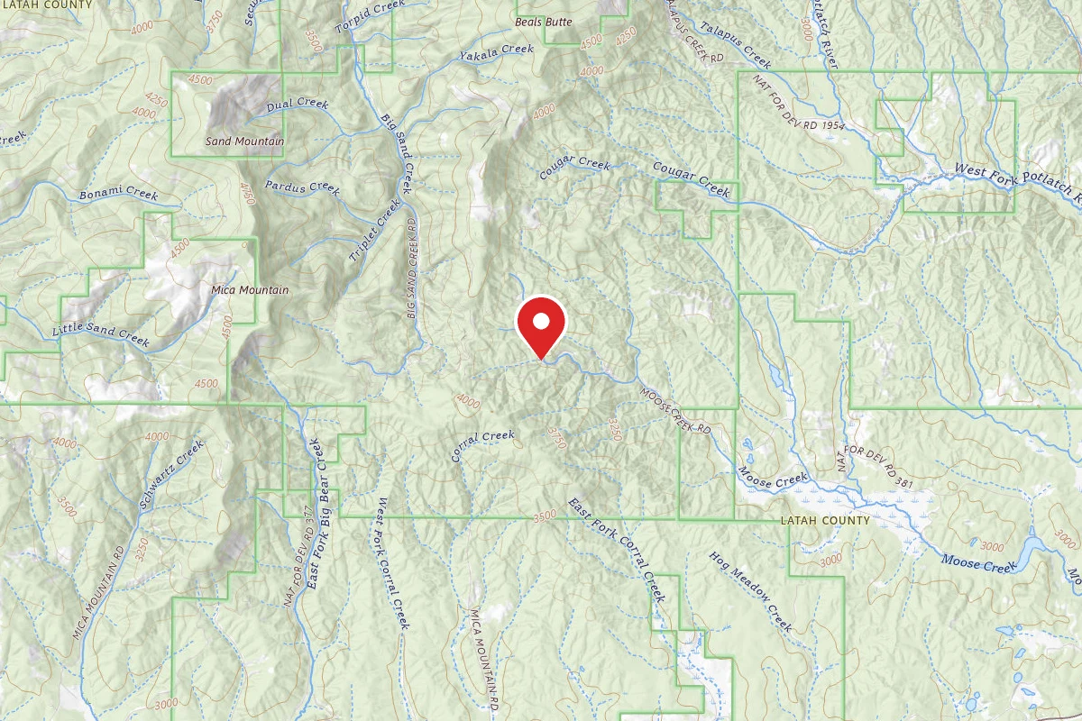 Nez Perce-Clearwater Dispersed Campsite PAL820207RD-001