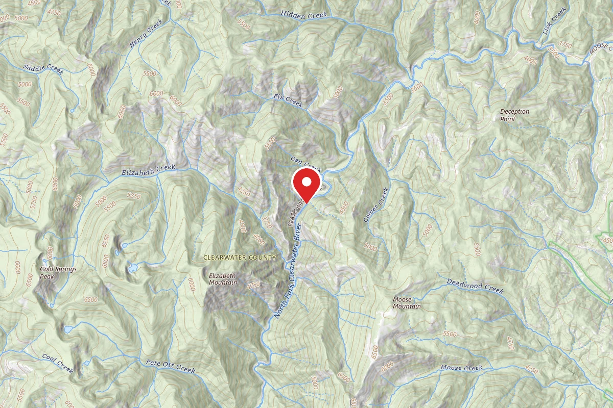 Nez Perce-Clearwater Dispersed Campsite NF250RD-073