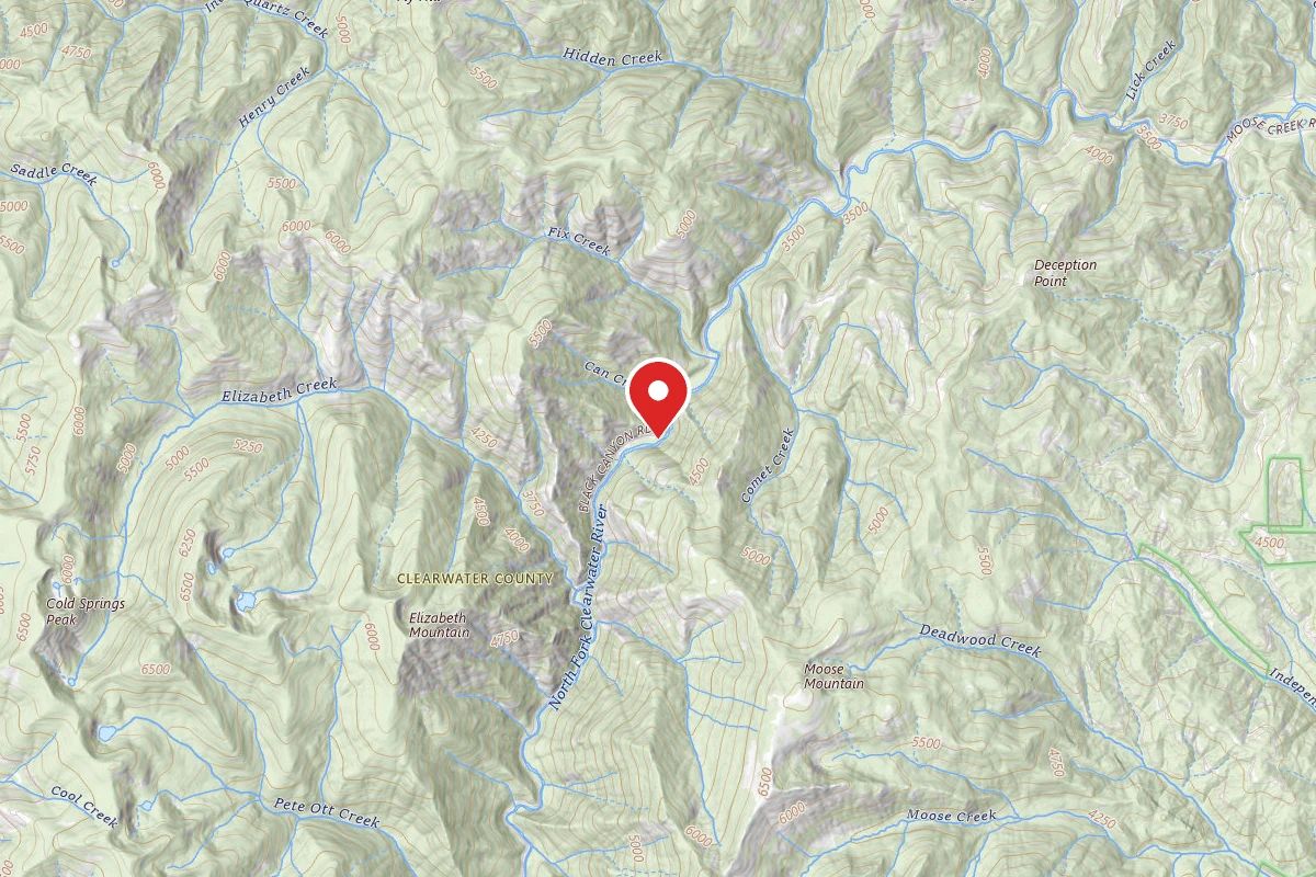 Nez Perce-Clearwater Dispersed Campsite NF250RD-074C
