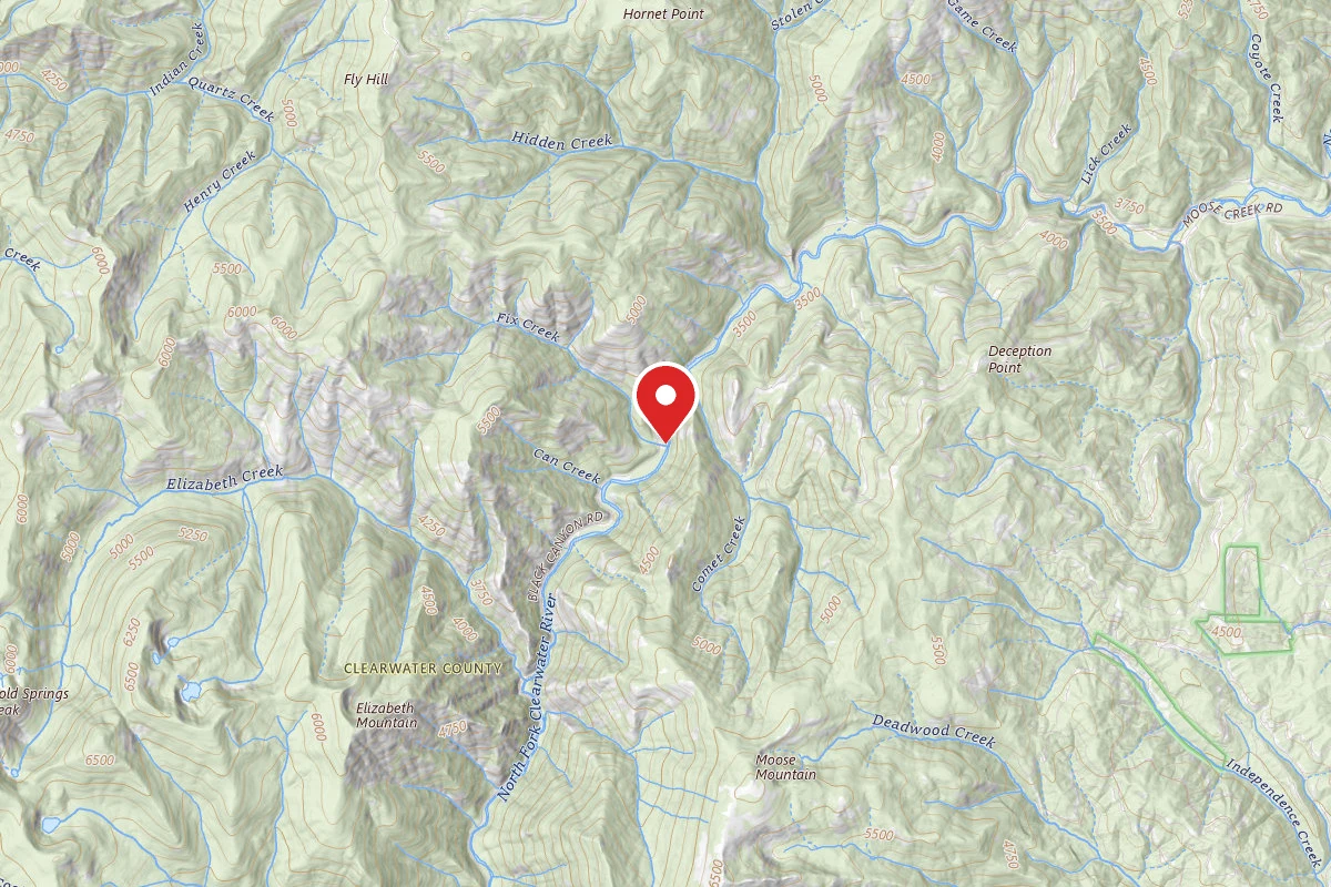 Nez Perce-Clearwater Dispersed Campsite NF250RD-075