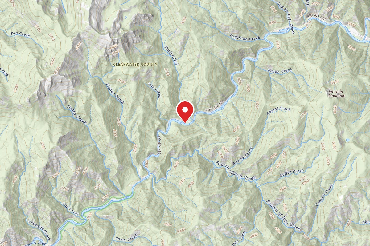 Nez Perce-Clearwater Dispersed Campsite NF250RD-054